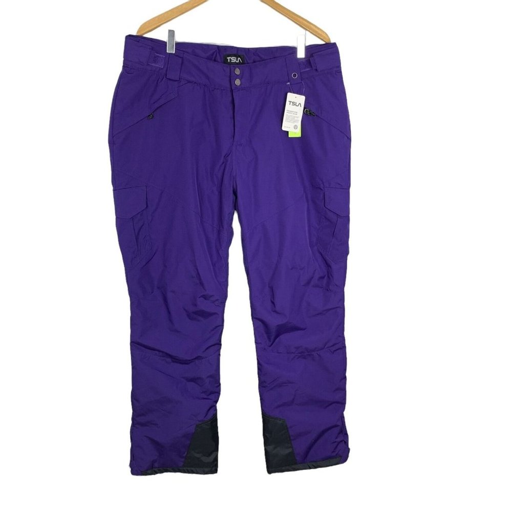 TSLA Progressive Sports Gear Purple Cargo Snow Pants Insulated Tesla‎ Ski New XL